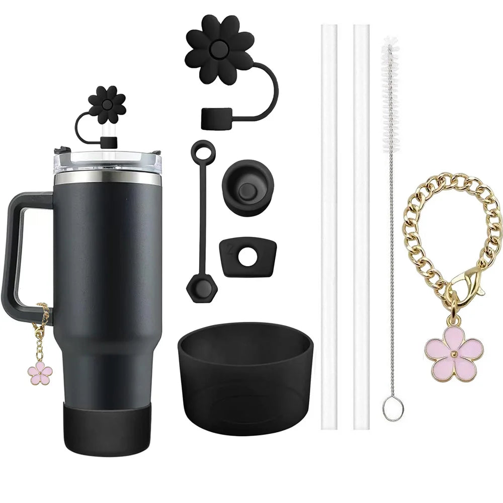 Ensemble Fleur: Accessoires 9 pièces pour Tasse Stanley