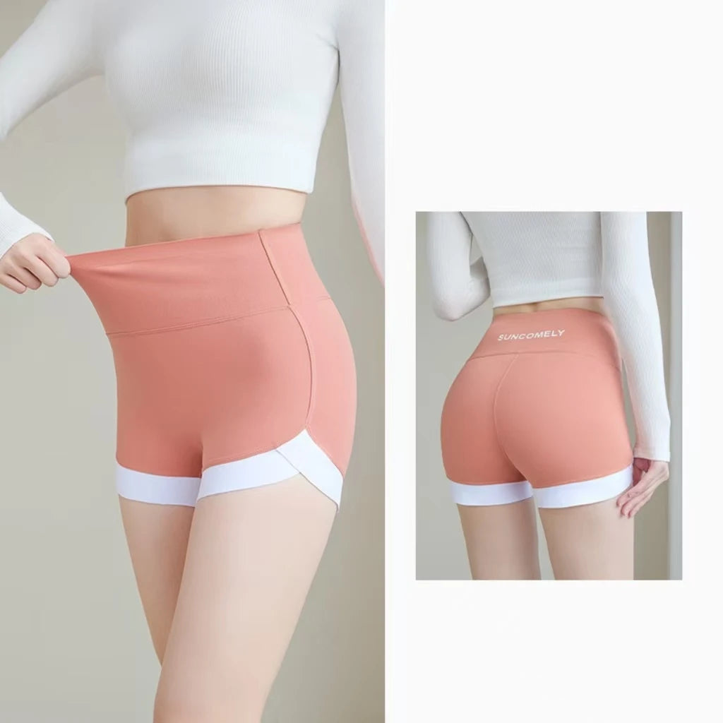 Short Yoga Femme Taille Haute Séchage Rapide
