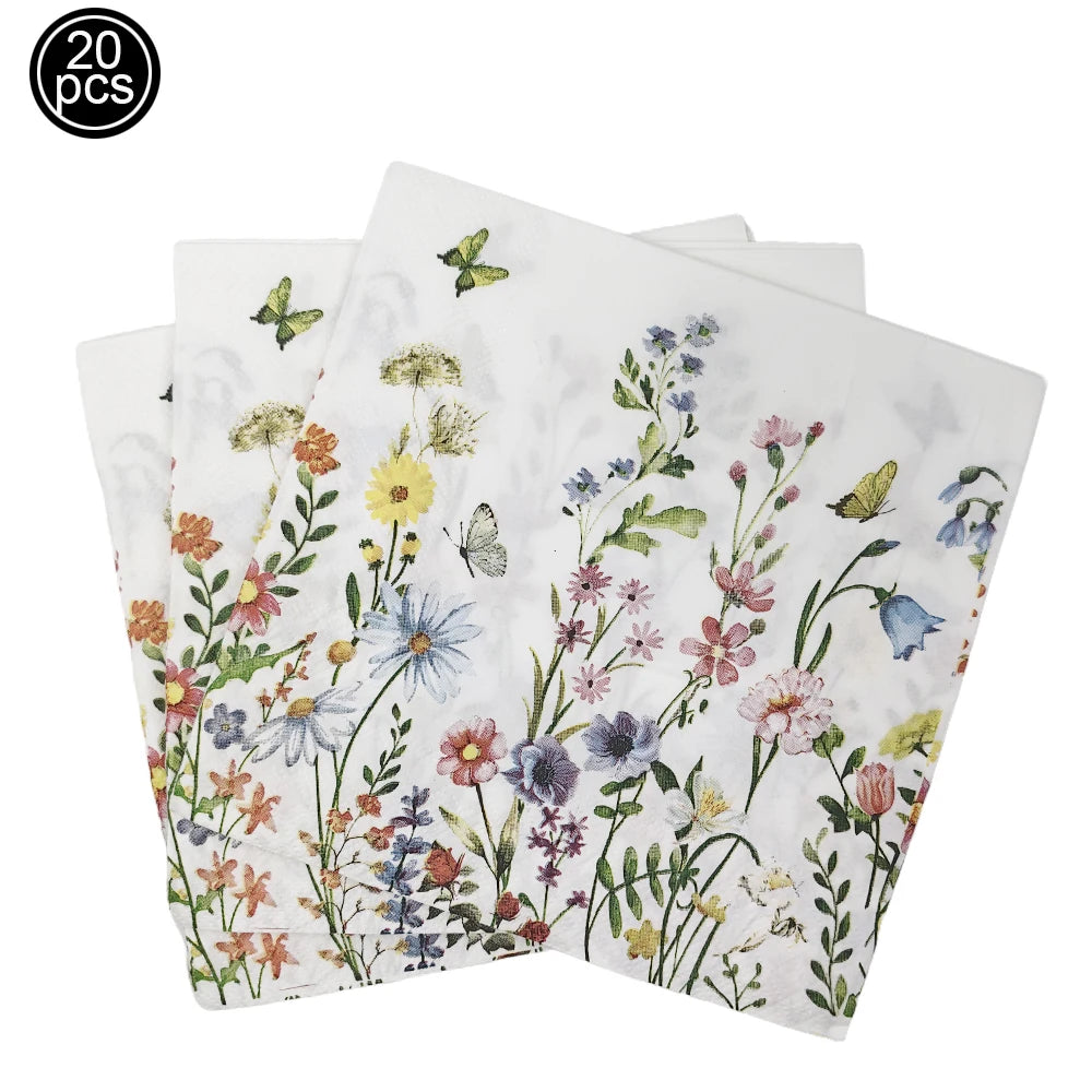 Assiettes Fleurs Joyeuses pour Anniversaire Fille