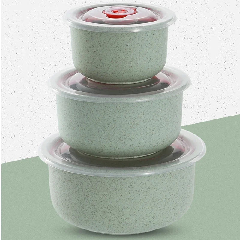 Bol Écolo en Paille - Ensemble de 3 Ronds Micro-ondables