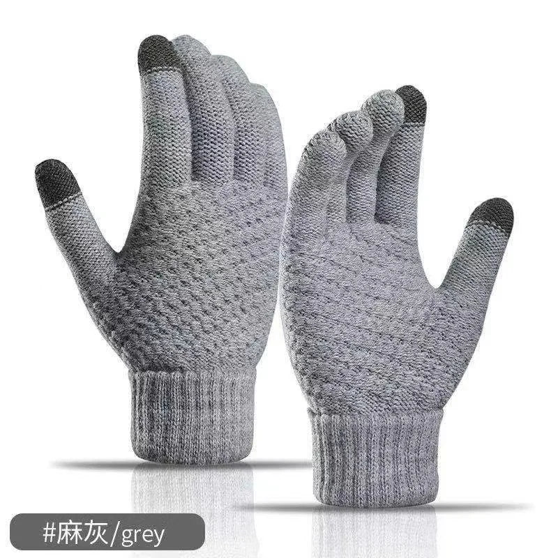 Gants d'hiver tactiles en laine pour hommes et femmes
