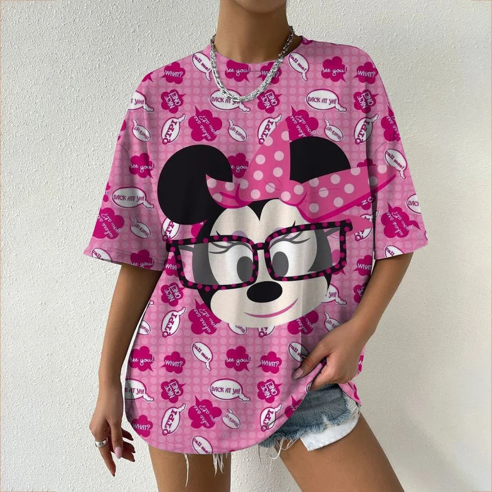 T-shirt Minnie et Mickey : Style Familial Éclatant