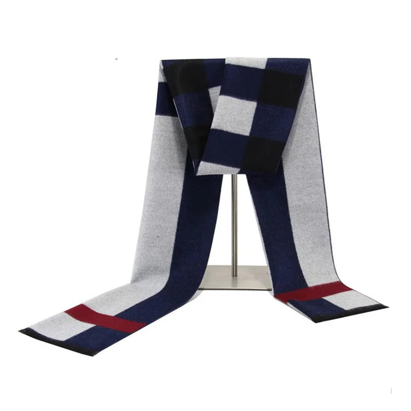 Plaid Pashmina Scarf: Men's Cozy Winter Wrap