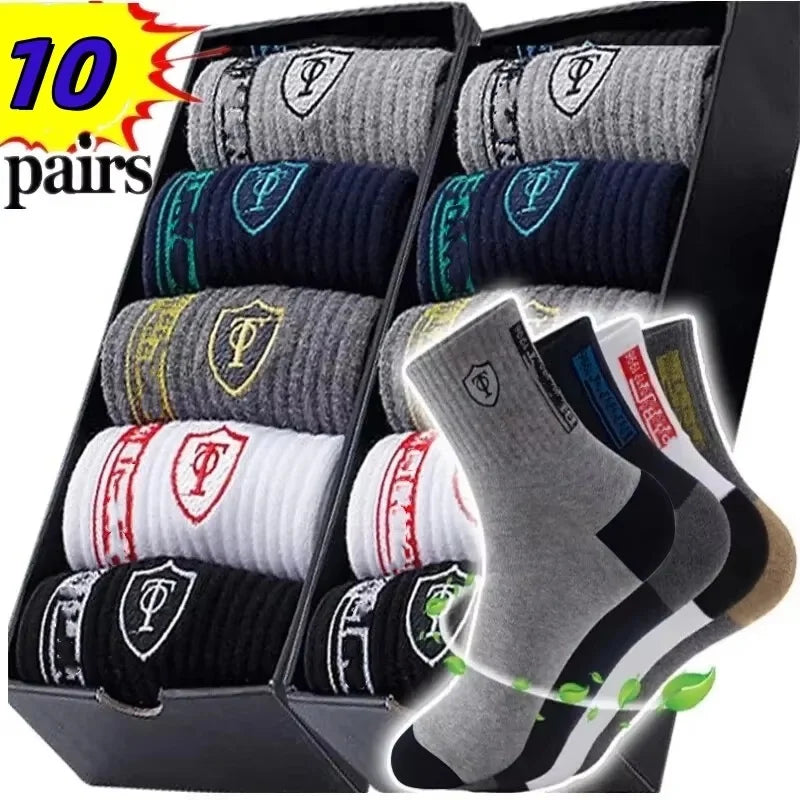 Bamboo Blend Sport Socks - Men's 10-Pack Comfort