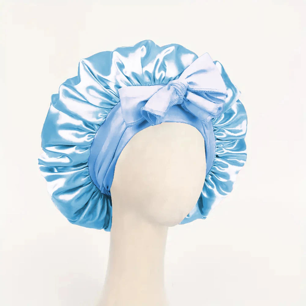 Satin Sleep Bonnet - Adjustable Hair Protection Cap