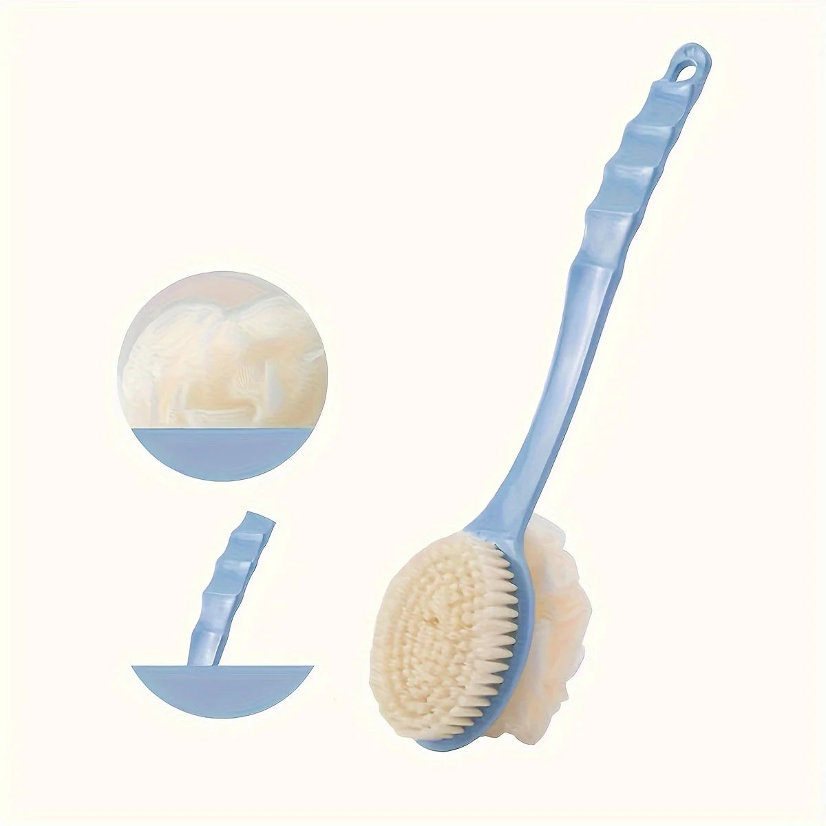 Gentle Body Scrub Brush with Long Handle