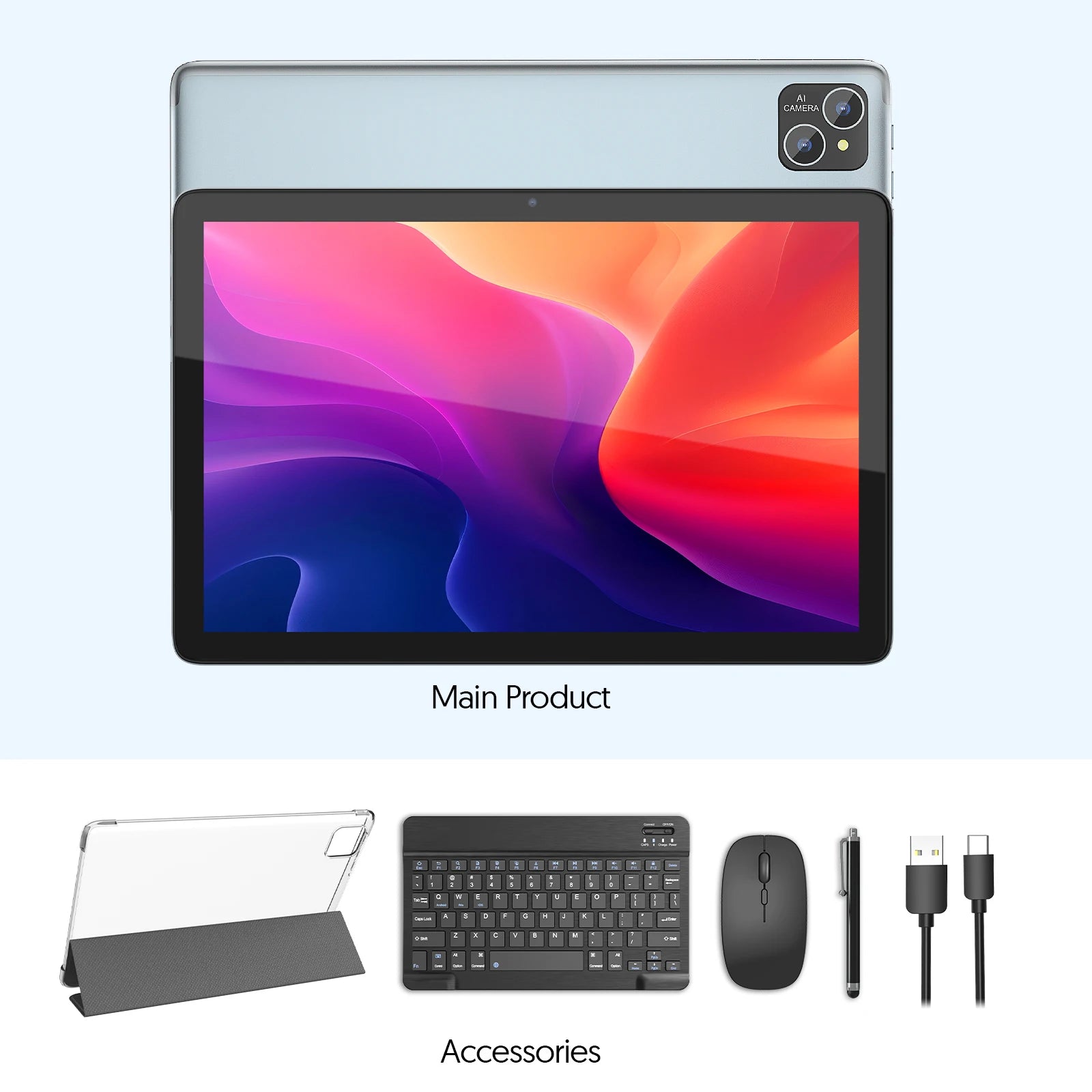 Tablette Android 14 Pro avec accessoires