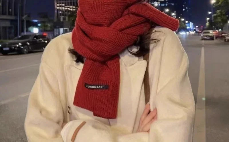 Écharpe Coréenne Double Face en Cachemire Épais