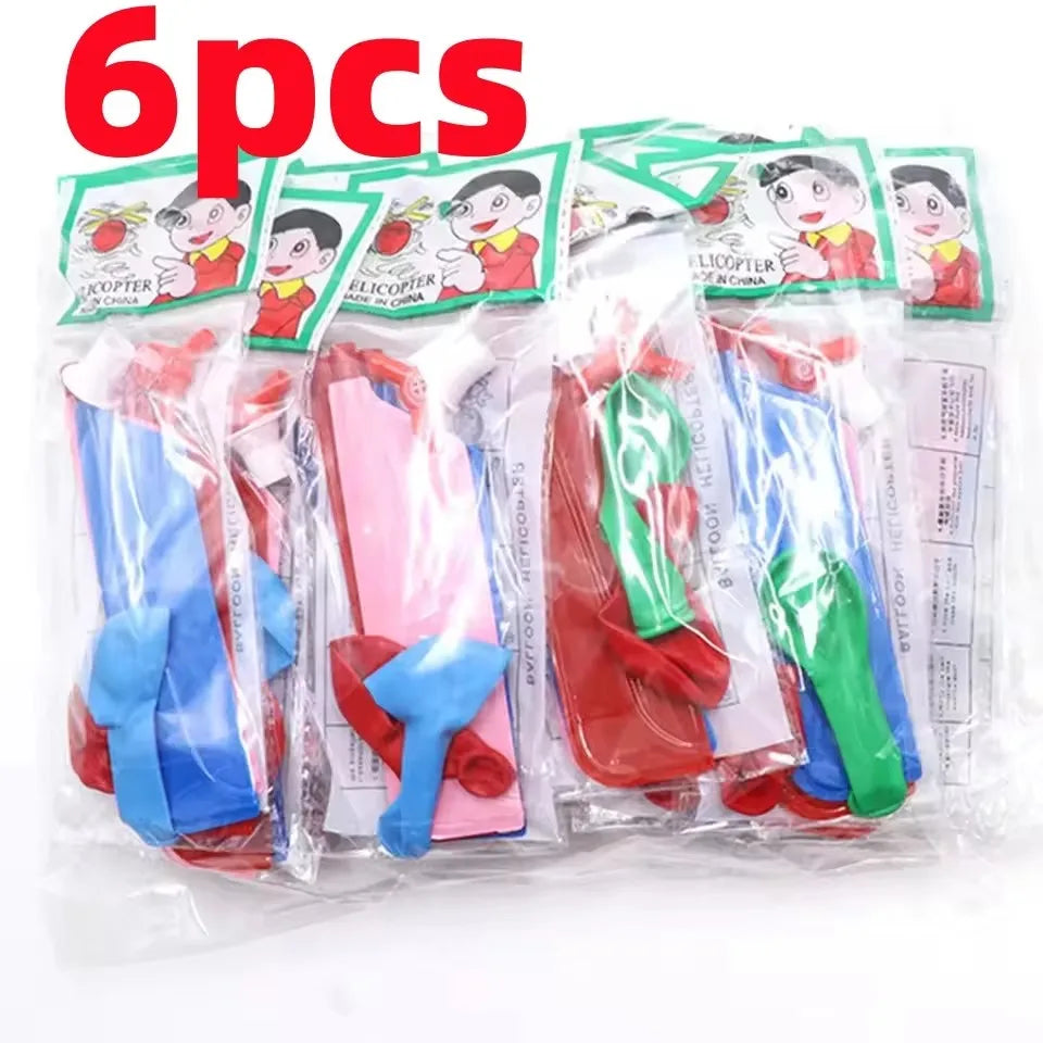Hélico Ballon 6pcs - Jouet Volant Enfant Fête Extérieure