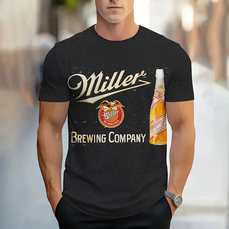 T-shirt Homme Été Dégradé 3D Style Casual