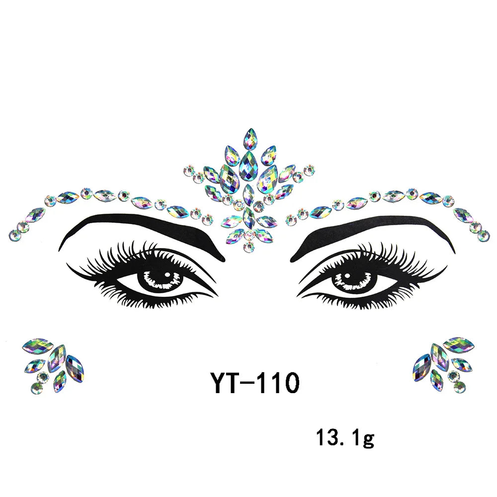 Tatouages 3D Glamour pour Visage - DJBS