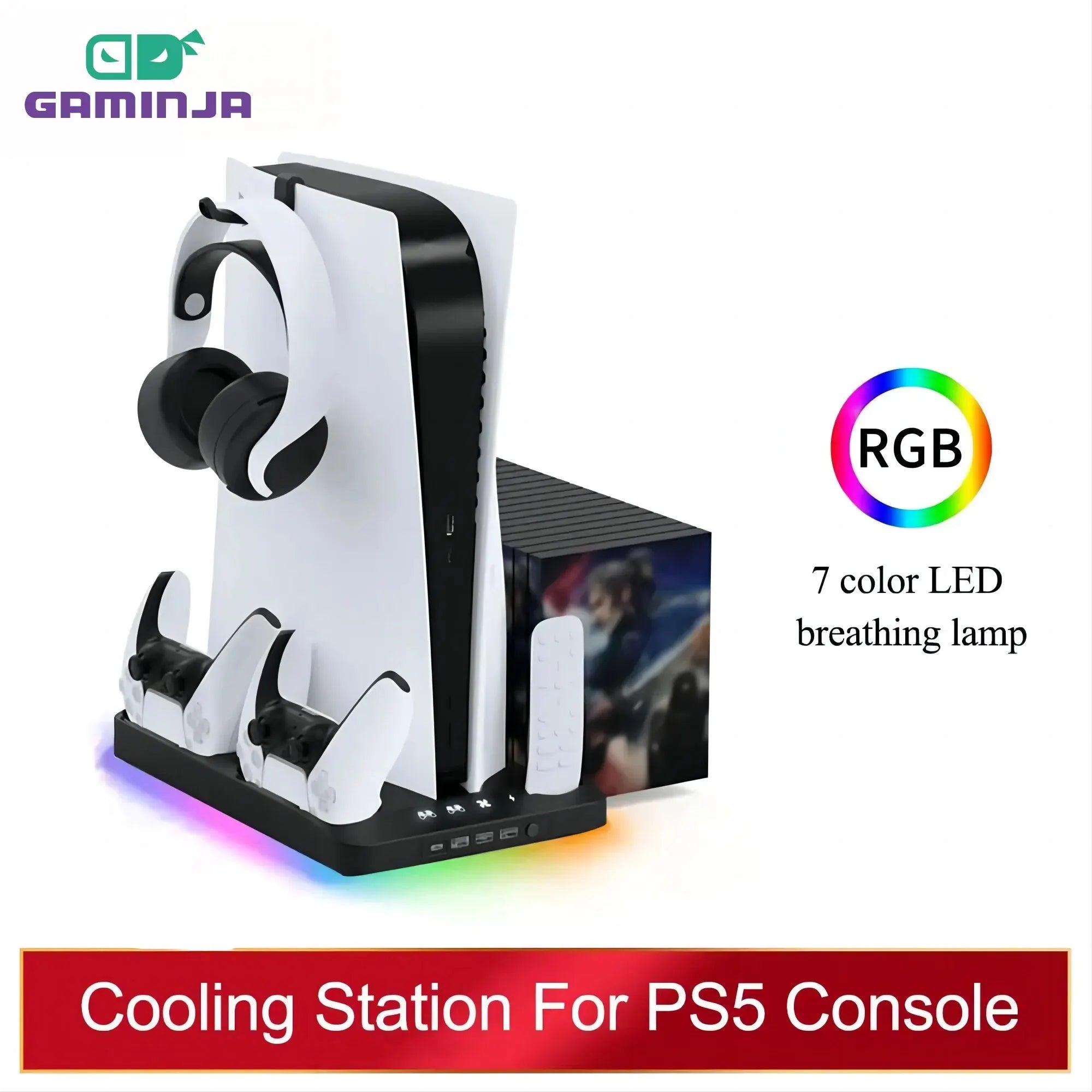 GAMINA P58 Stand Refroidissant RVB PS5