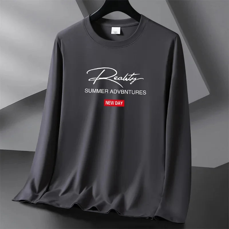 Élégance Hivernale: T-shirt Coton Long Manches