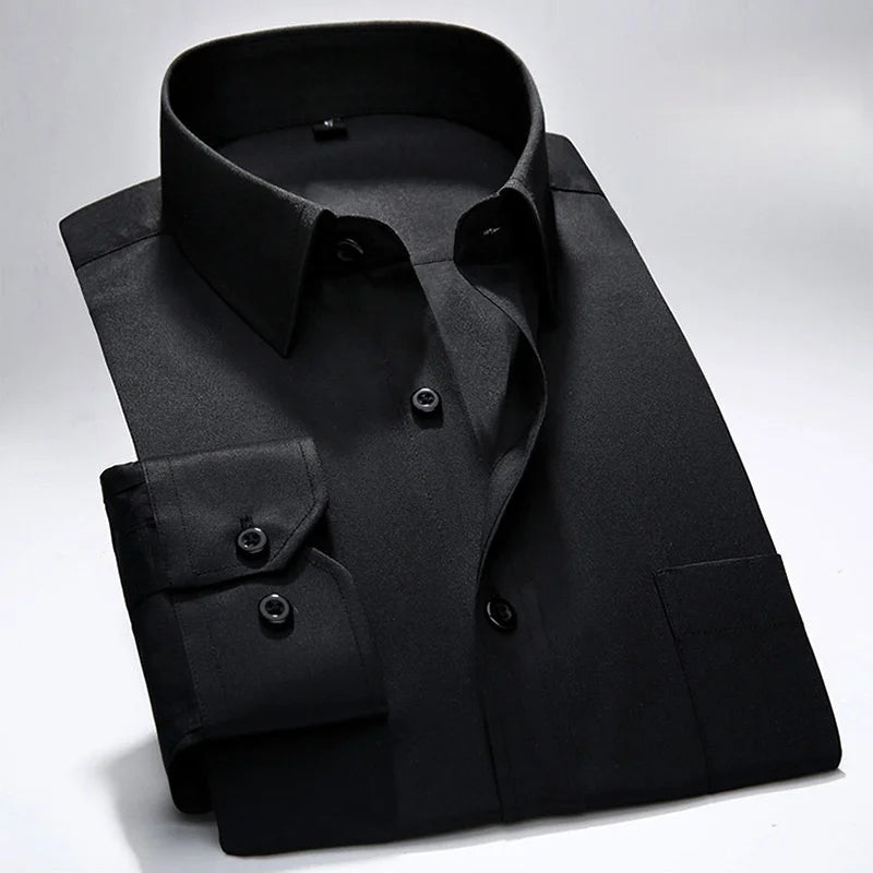 Élégance Striée: Chemise Formelle 7XL pour Hommes