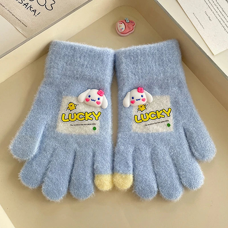 Gants Kawaii Hiver Kuromi & Hello Kitty