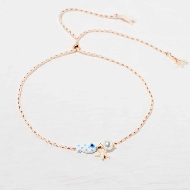 Collier Poisson Bohème en Céramique