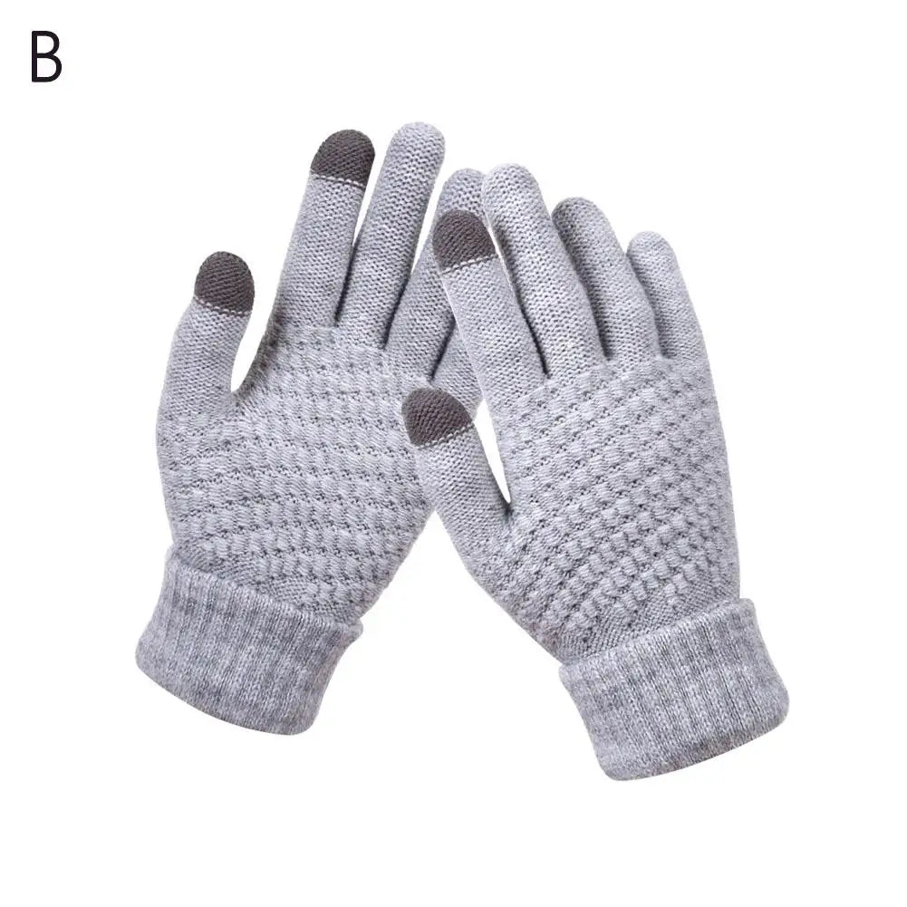 Gants d'hiver tactiles en laine pour femmes élégants.
