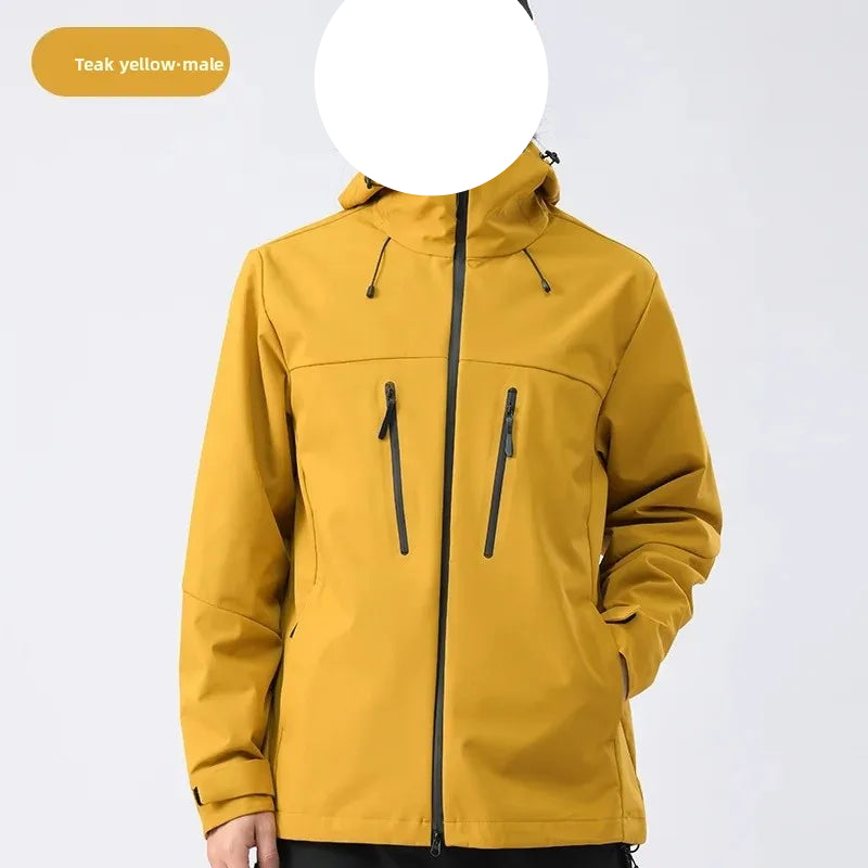 Veste d'extérieur imperméable et coupe-vent pour hommes et femmes, vêtements en peau collée monocouche, à la mode, printemps-automne