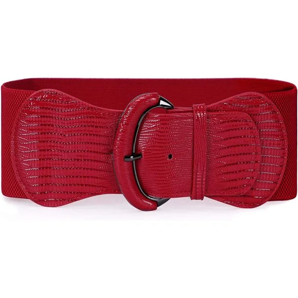Ceinture PU Femme Mode, Boucle Carrée Ajustable