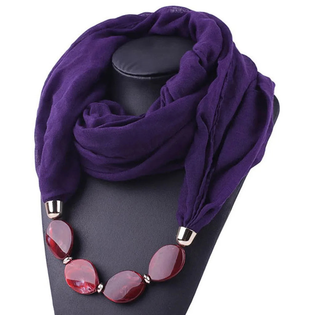 Ethnic Chic Scarf & Pendant Set for Women