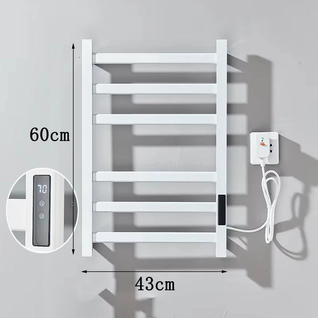 Sèche-serviettes Électrique Inox à Affichage Digital