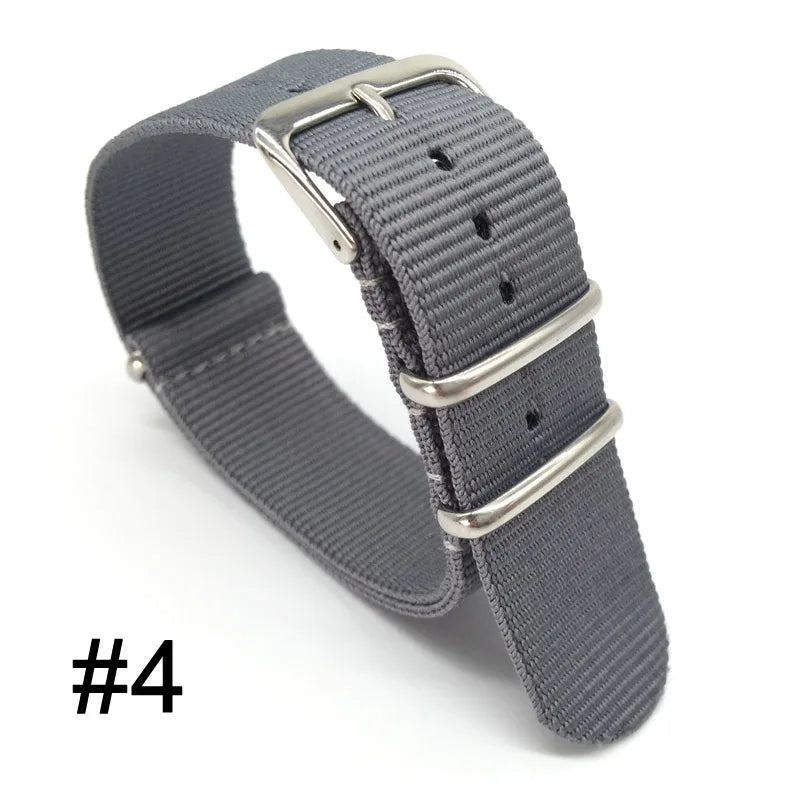 Nylon Woven Watch Strap & Belt Accessory - Grey Yellow