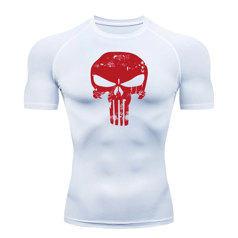 CrâneFit: T-shirt Compression Homme Séchage Rapide