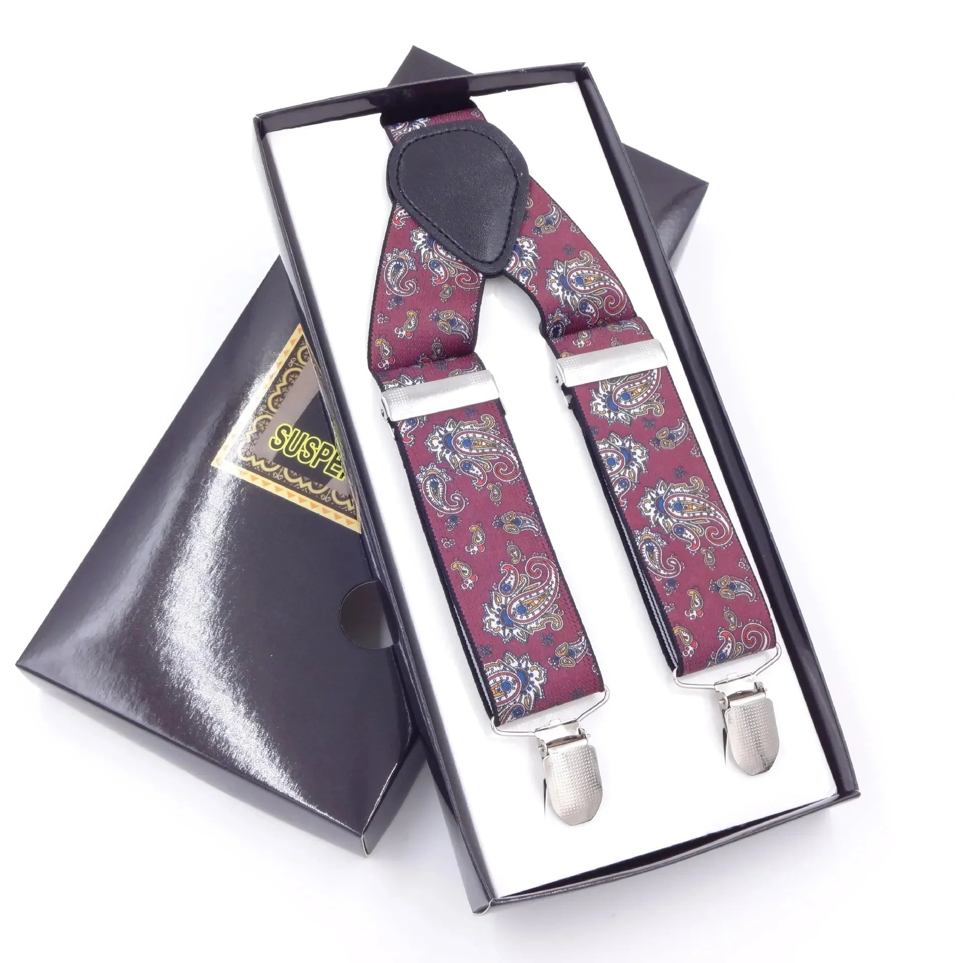 Chic Multicolor Clip Suspenders for Men - 3 Clips