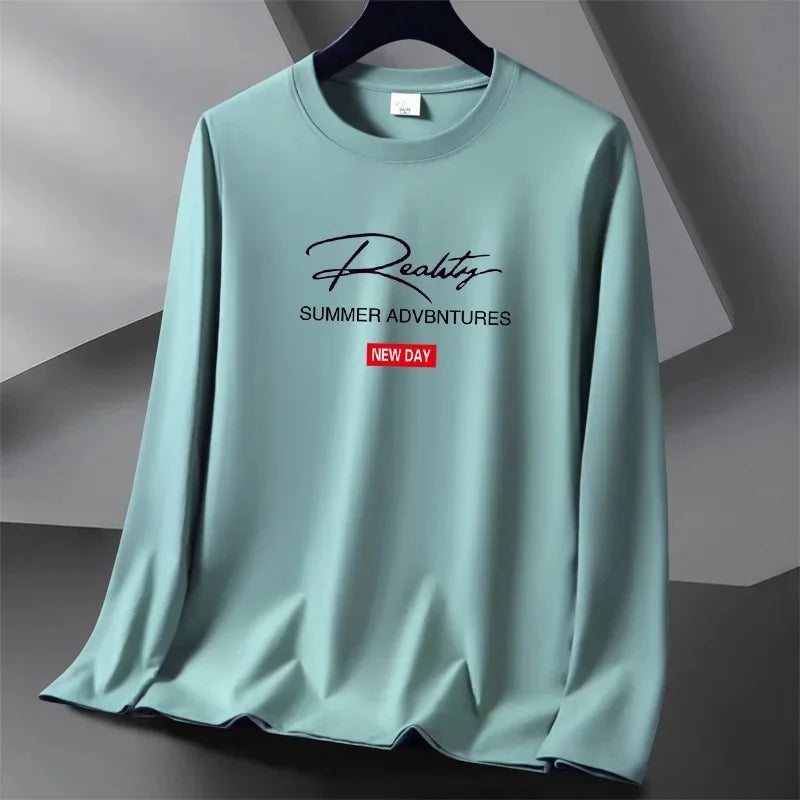 Élégance Hivernale: T-shirt Coton Long Manches