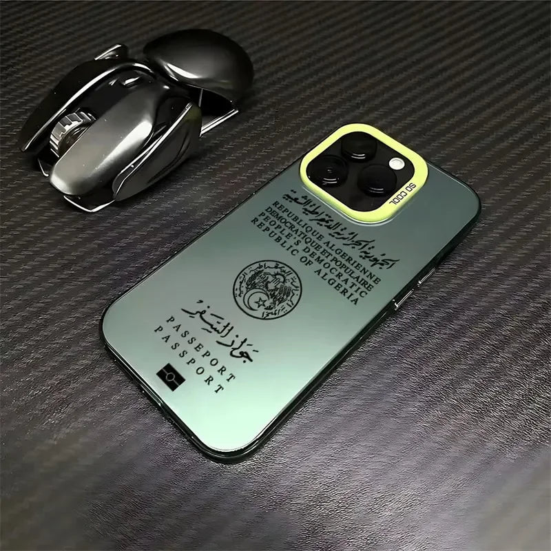 Coque Passeport Algérie pour iPhone - Protection Élégante