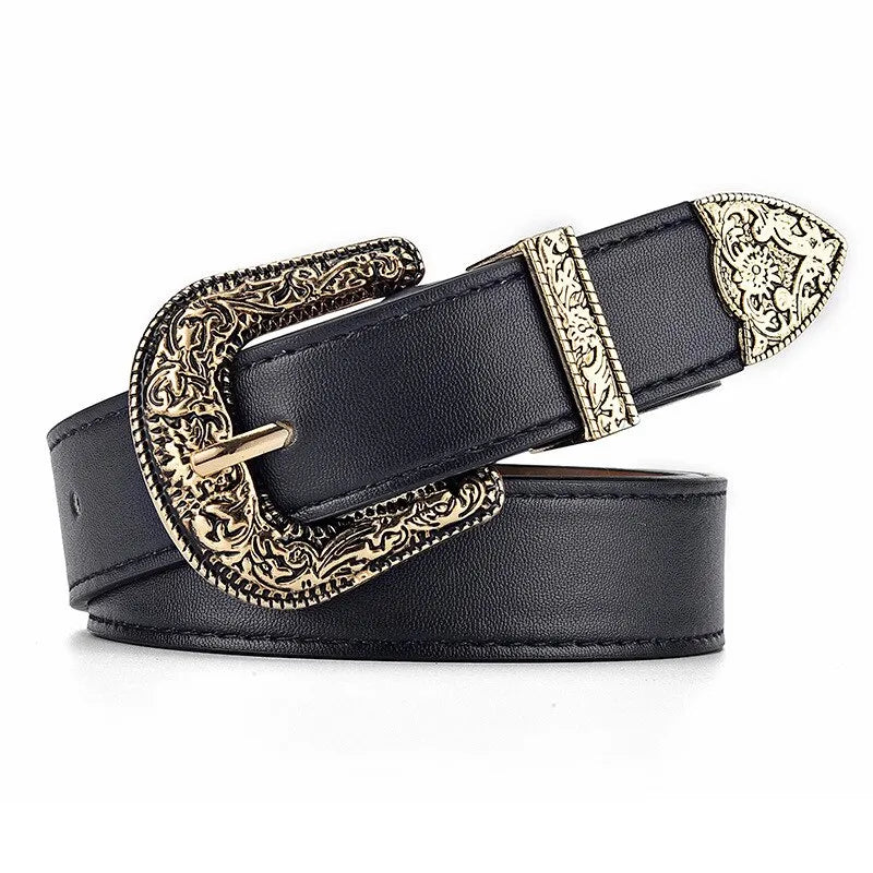 Ceinture Vintage Punk Y2K Unisexe en PU Sculptée