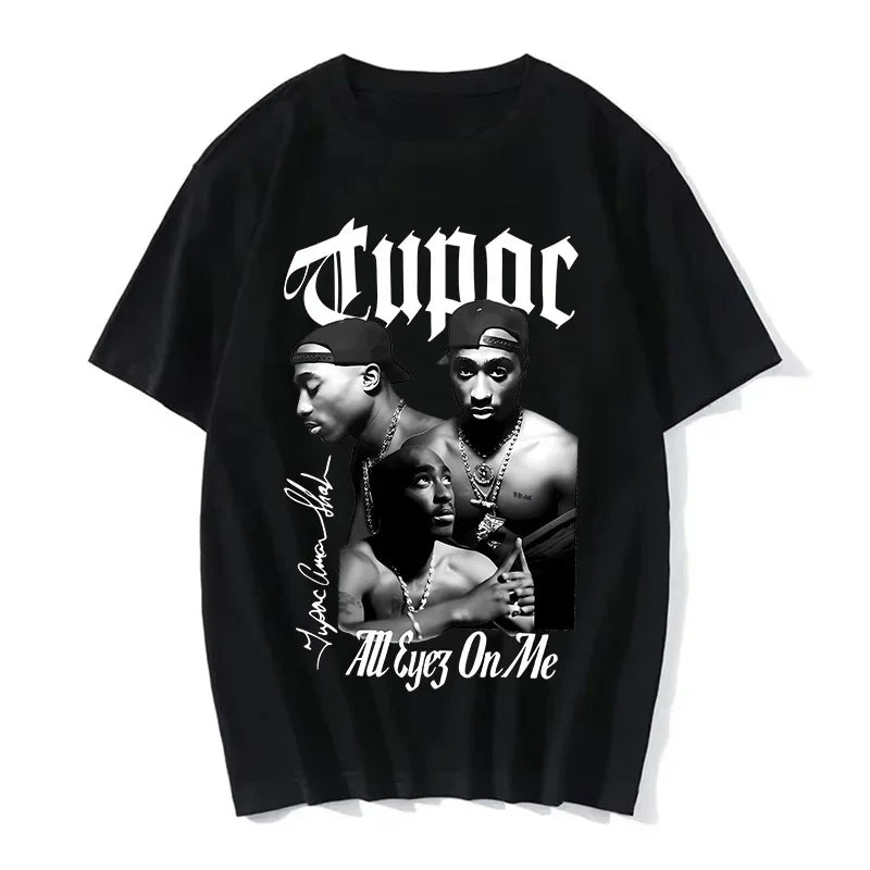 T-shirt Hip Hop Tupac Street Style