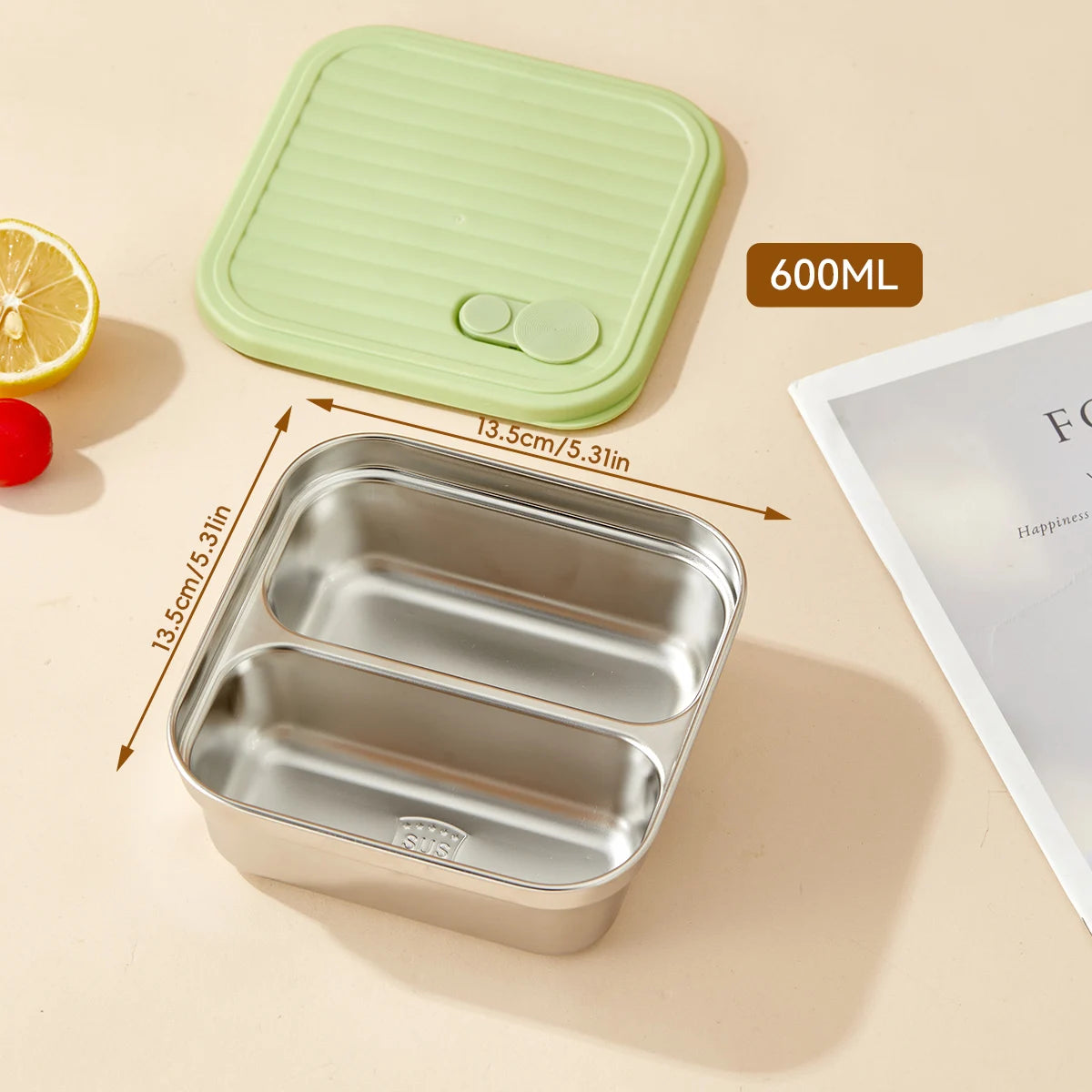 Boîte Bento Écologique WORTHBUY 304 Inox Étanche