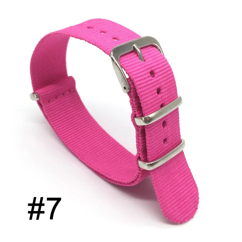 Nylon Woven Watch Strap & Belt Accessory - Grey Yellow