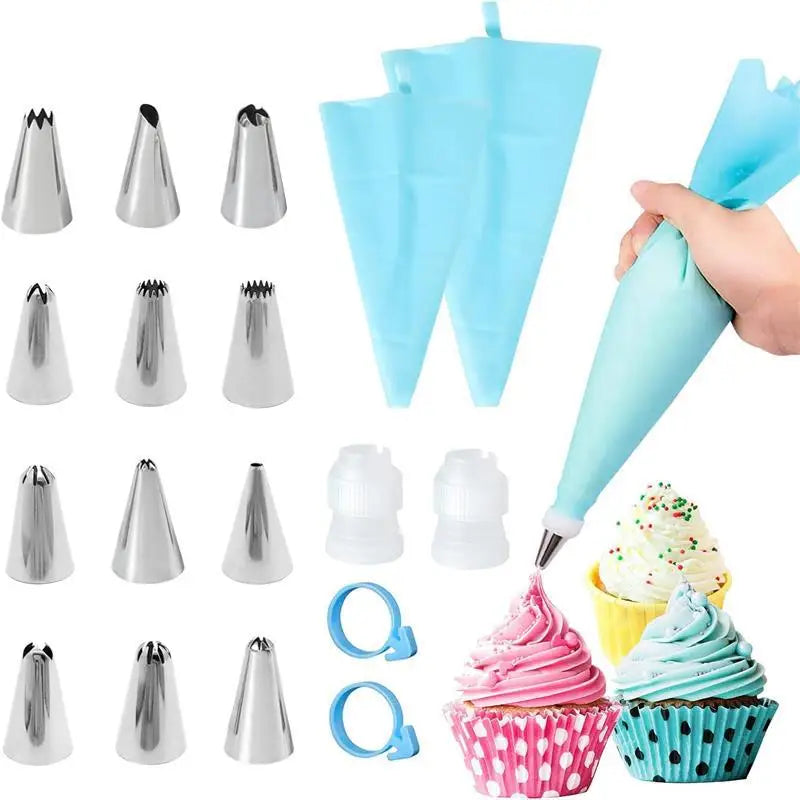 Kit de Décoration Gâteau: Poches et Embouts Silicone
