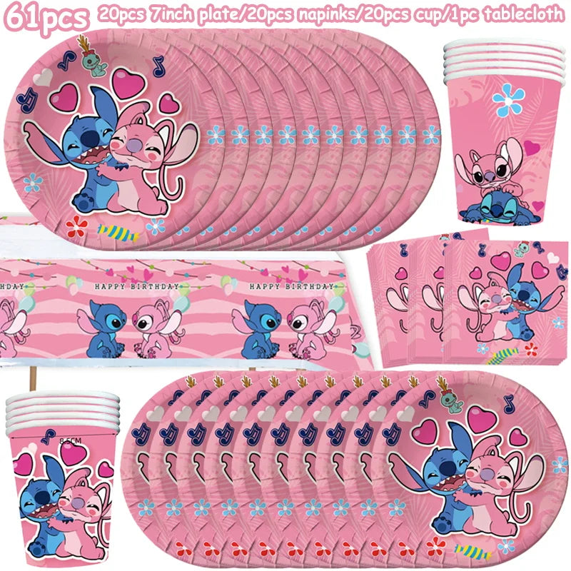 Disney Lilo & Stitch Pink Party Set