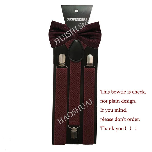 Chic Bowtie & Suspender Set for All Occasions