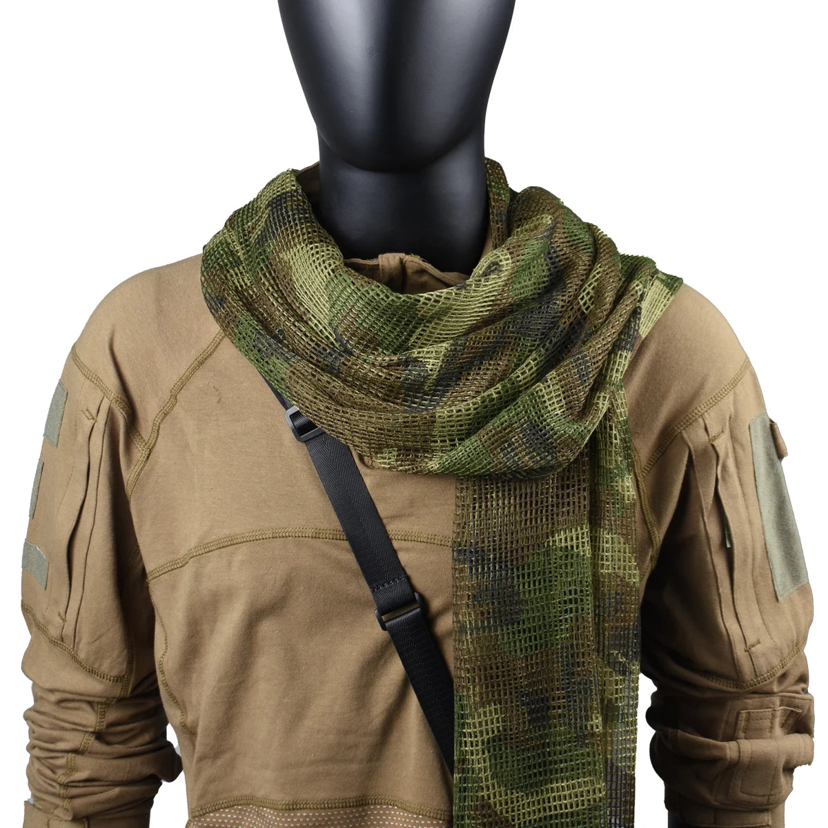 Écharpe Tactique Camouflage Maille Respirante Polyvalente