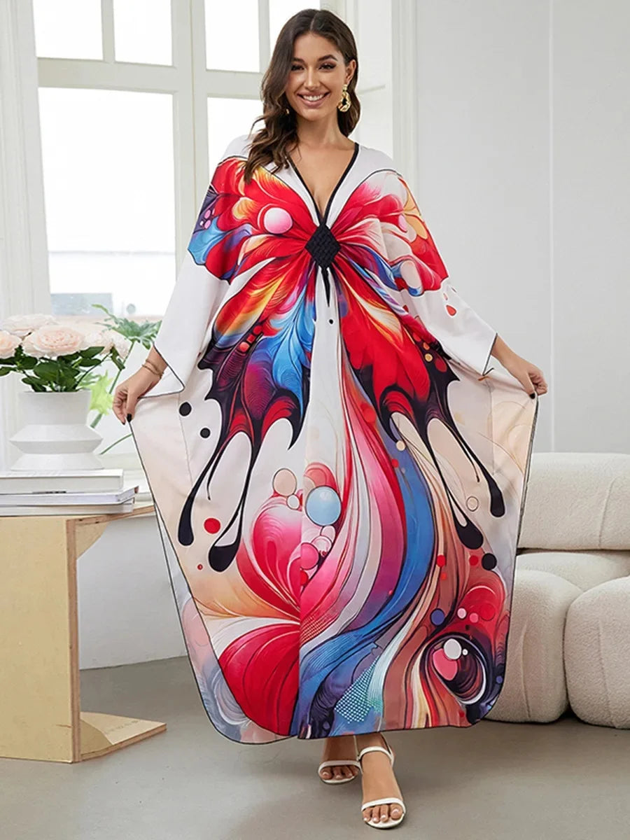 Chic Beach Robe & Kids Bikini Set - Sun Protection