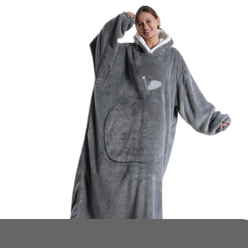 Couverture Hoodie Douillette Épaissie pour Couples