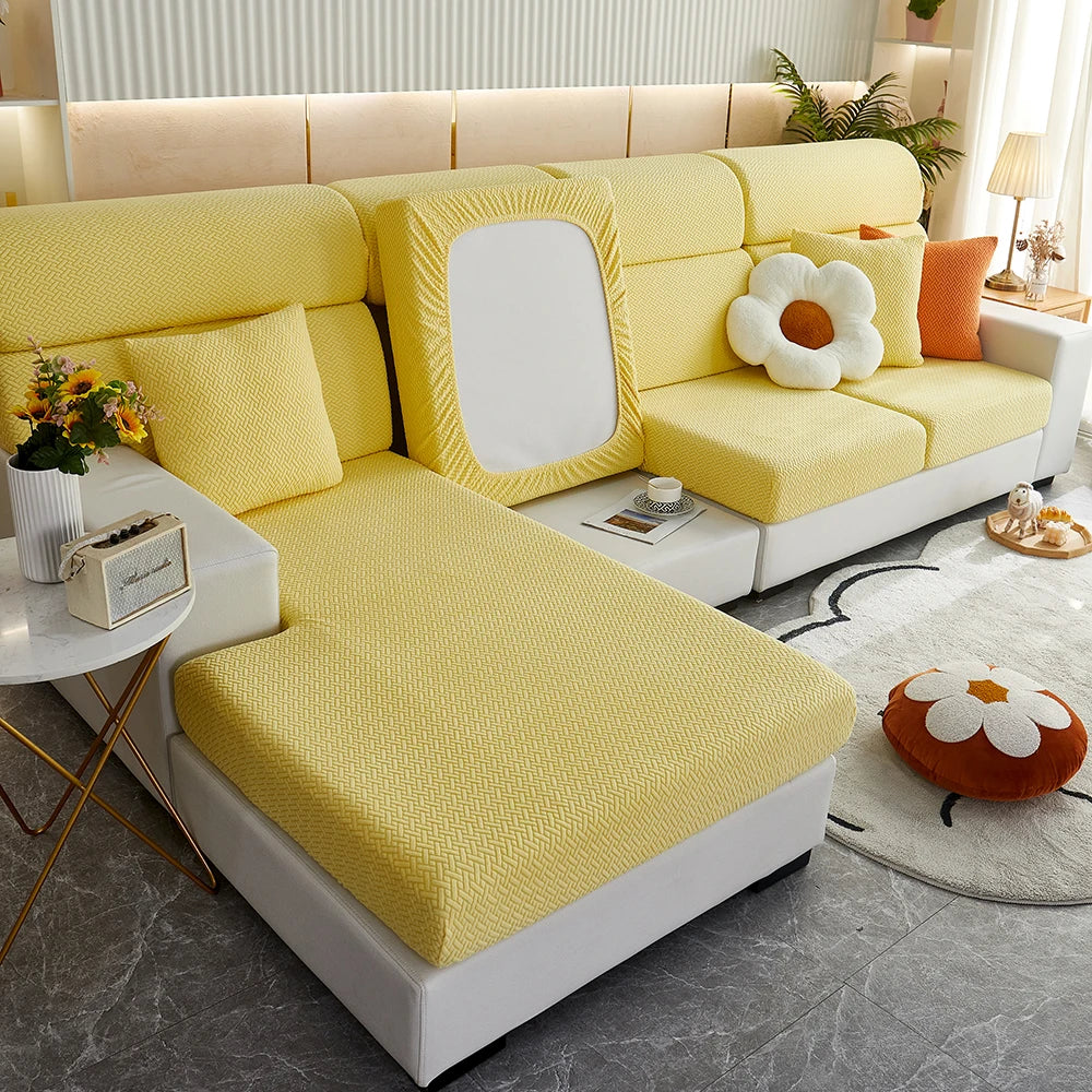Housse élastique jacquard pour canapé – Protège-meuble