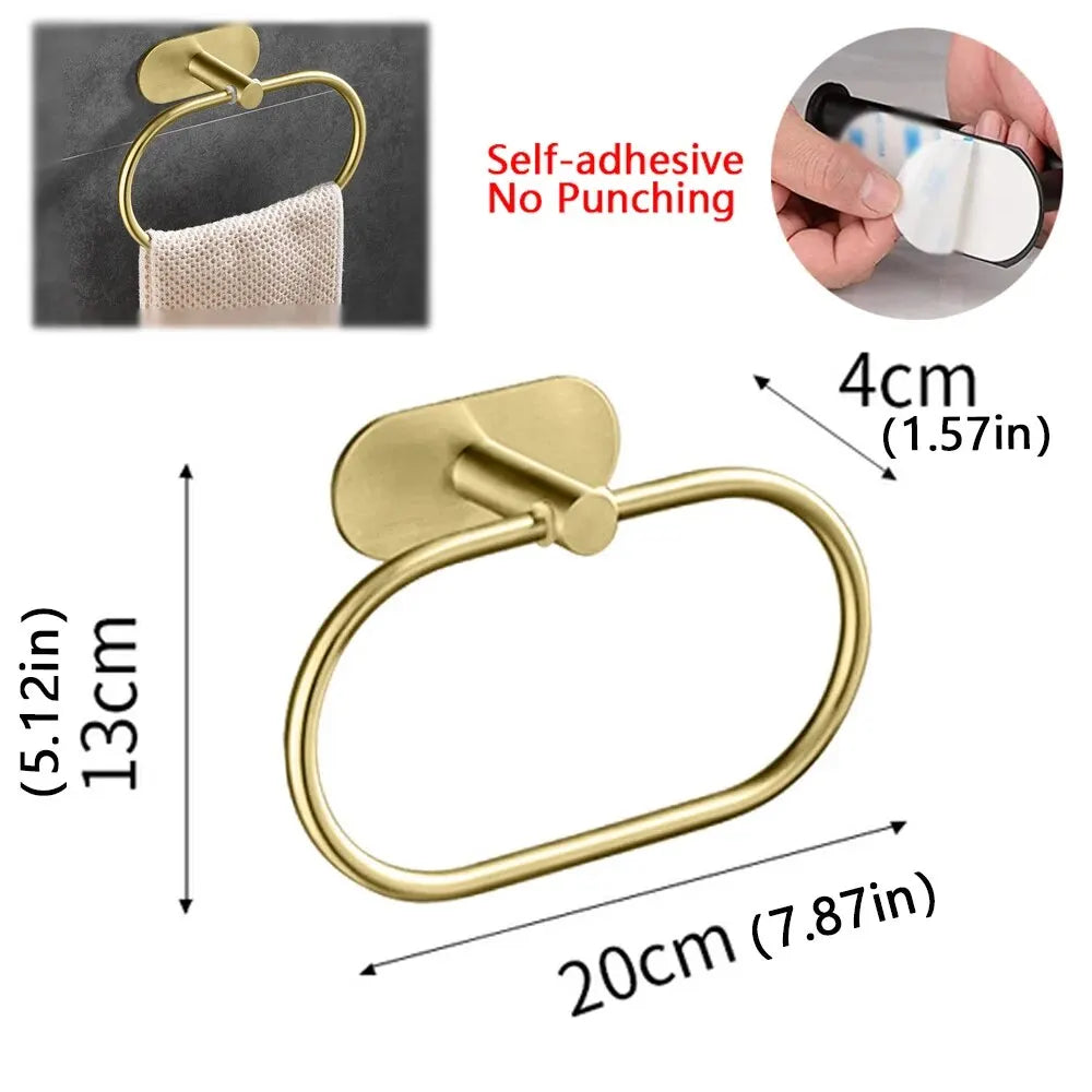 ServietteFix Inox 180° - Porte-serviettes adhésif