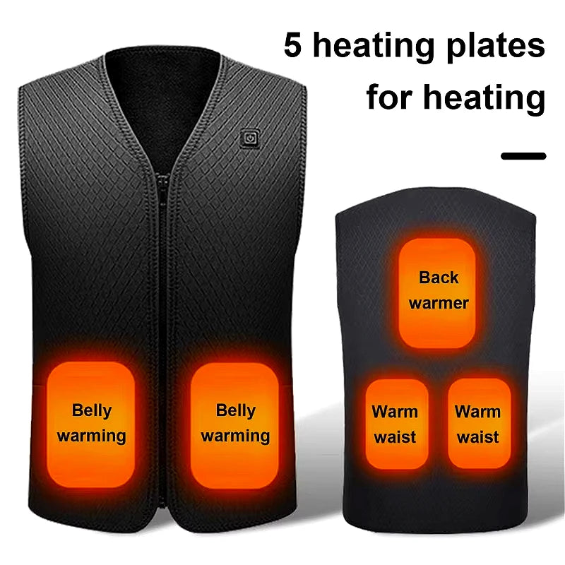 Veste Chauffante USB 9 Zones, Température Réglable