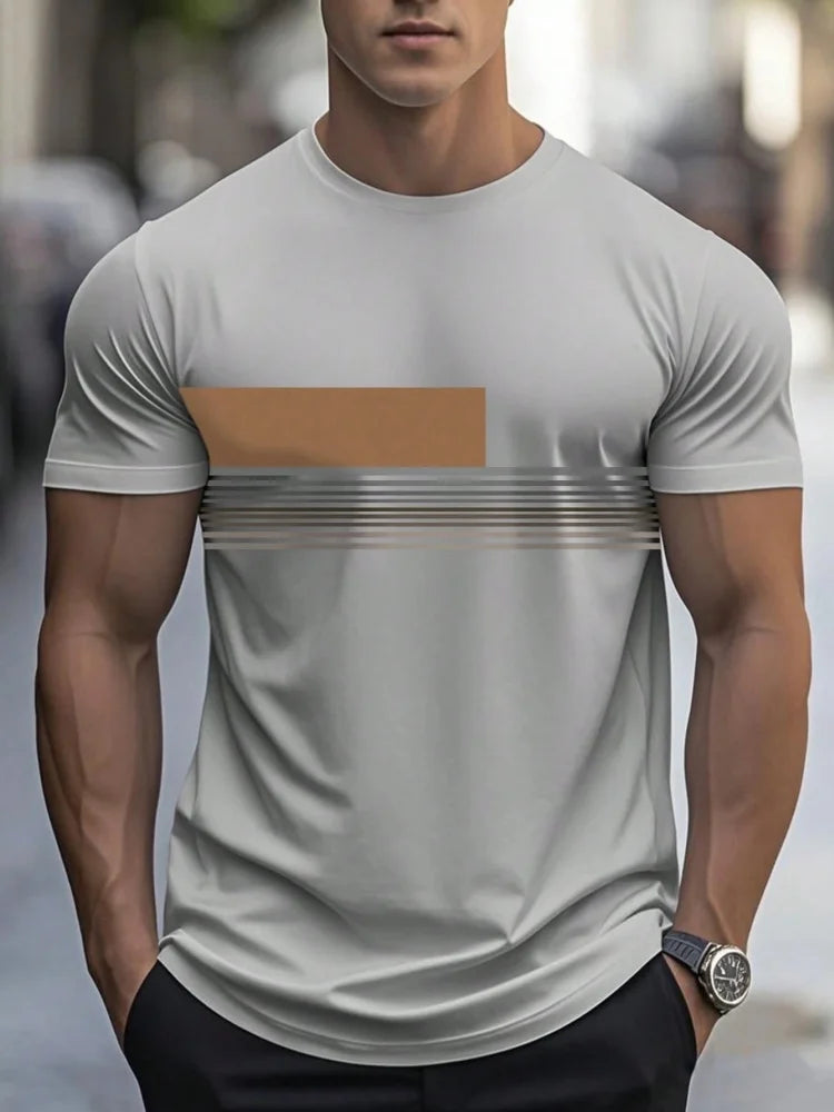 T-shirt décontracté homme à motifs estivaux