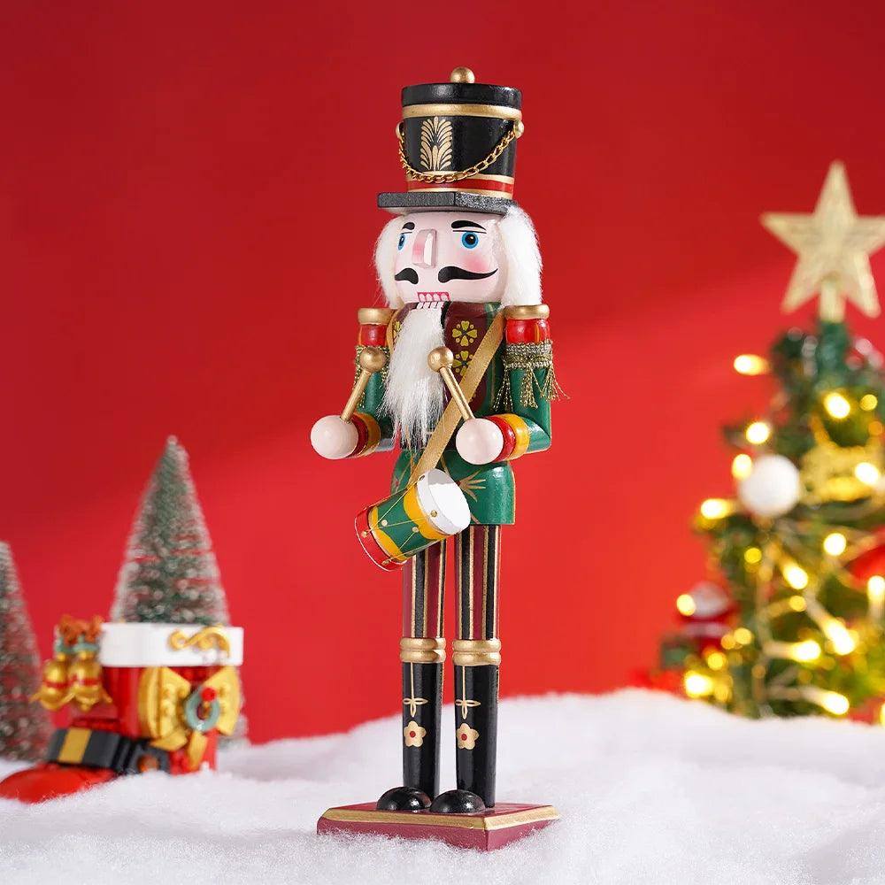 Nutcracker Charm: 30cm Wooden Holiday Decor
