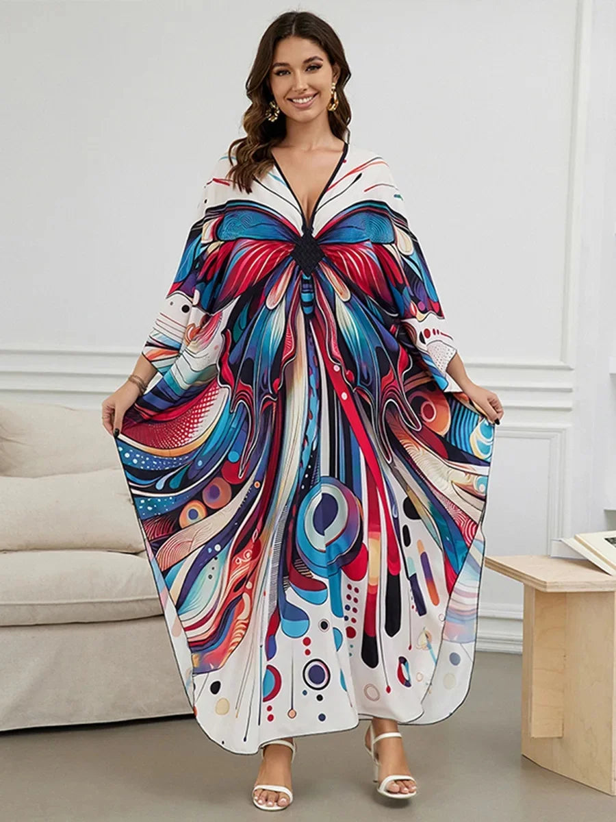 Chic Beach Robe & Kids Bikini Set - Sun Protection