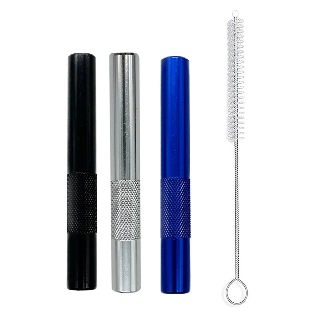 Paille Métallique Trio avec Brosse - Gadget Écologique