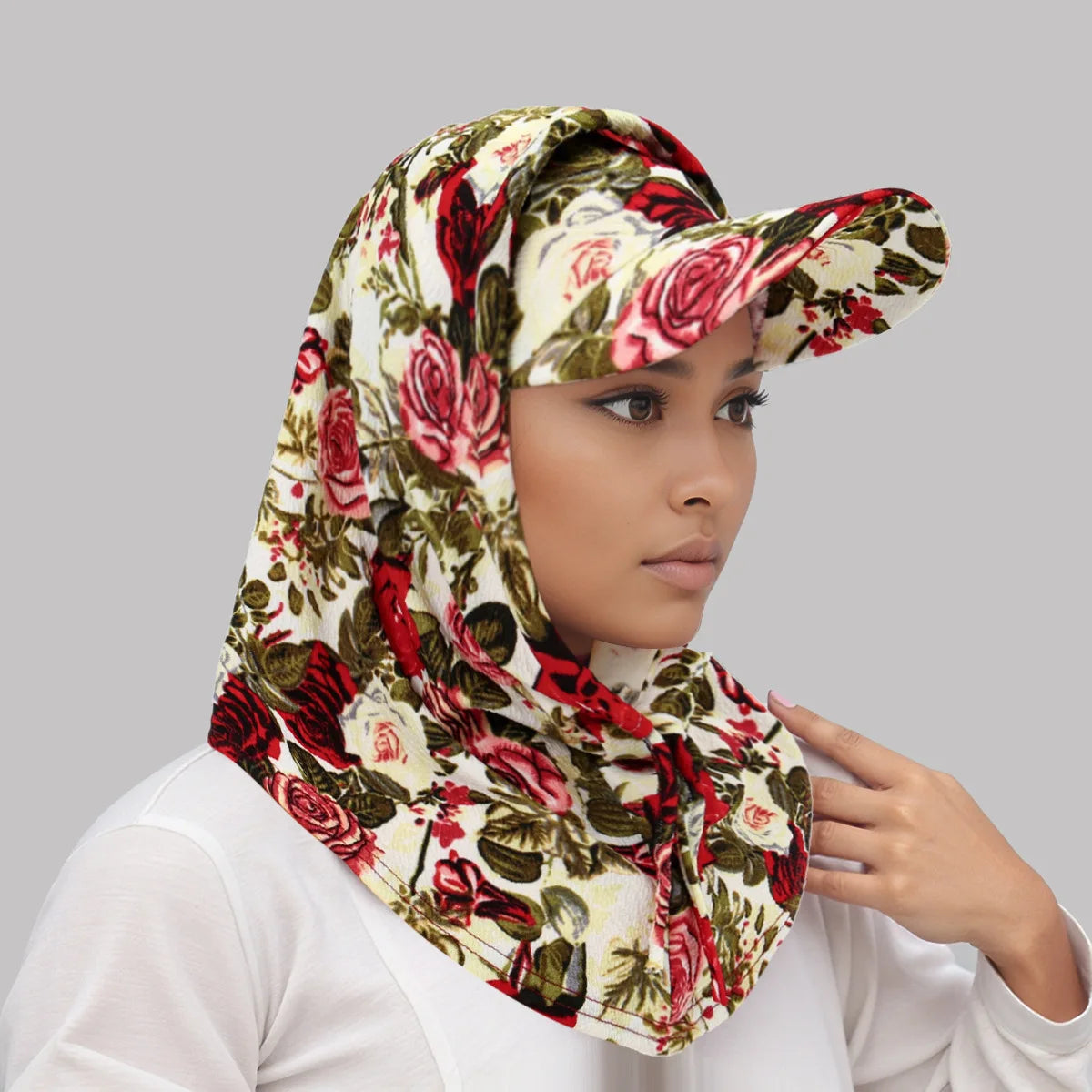 Chic Cyclist Scarf & Sun Hat Set for Women