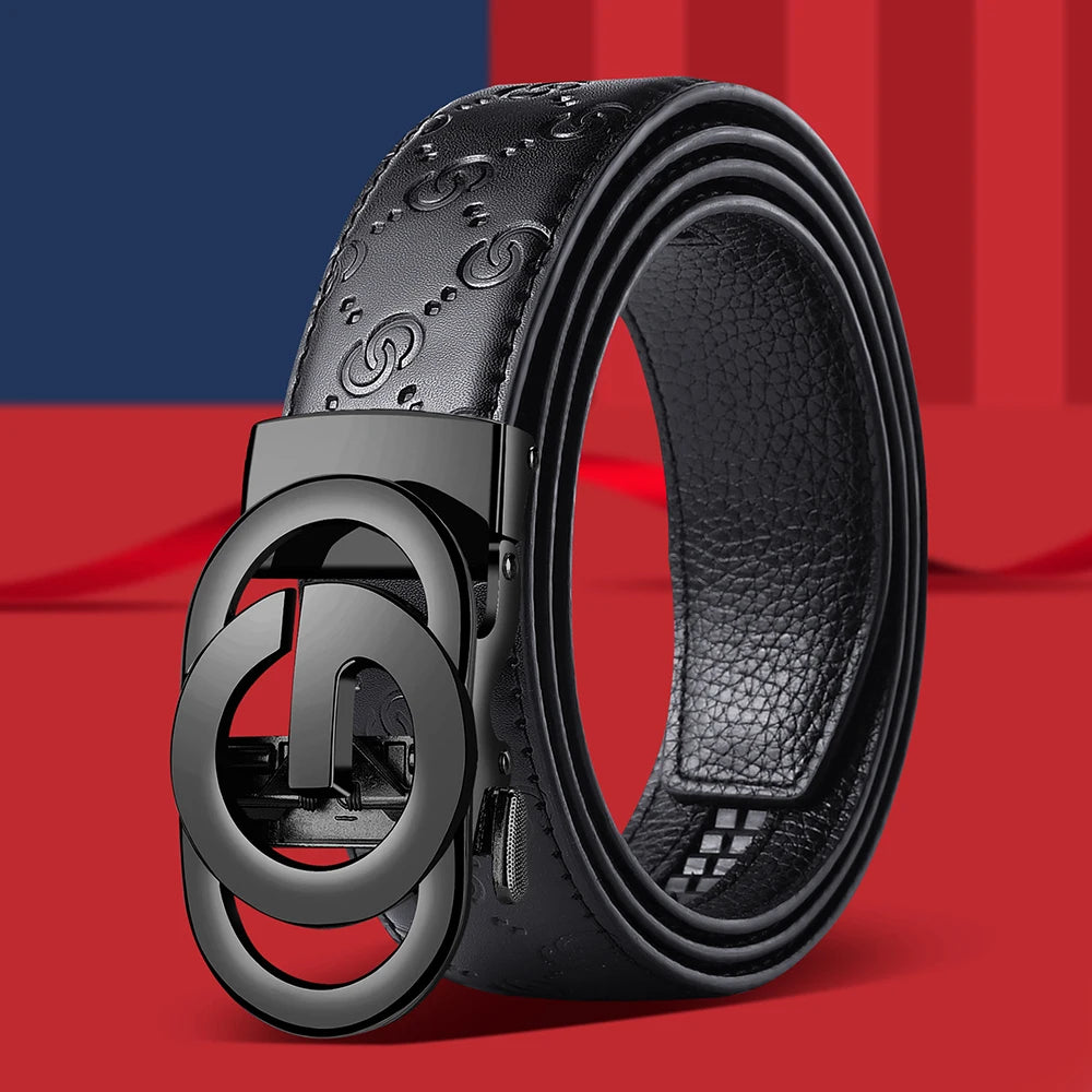 Ceinture Luxe Cuir Souple pour Hommes Élégante