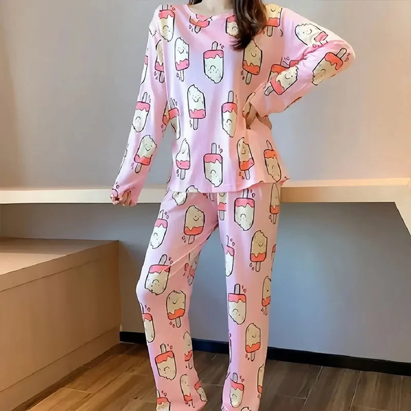 Pyjamas Mignons Coréens pour Femmes Courtes